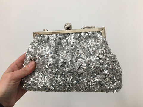 Gabee Silver Sequin Clutch SOLD OUT