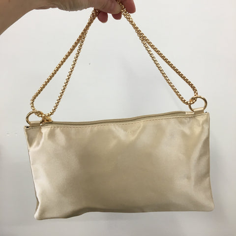 Champagne Satin Clutch