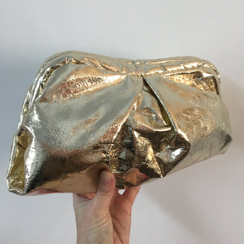 Gold Crackle finish evening clutch