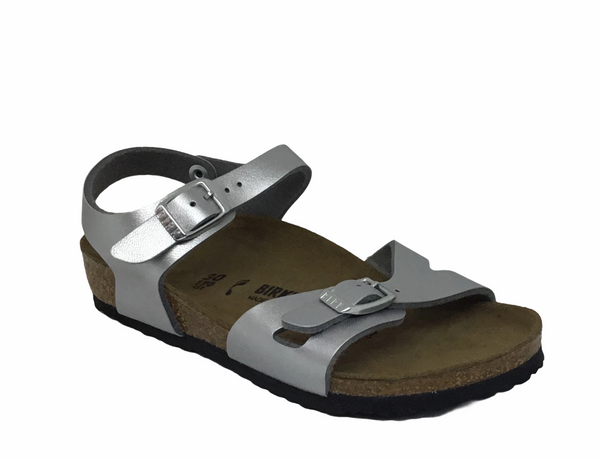 Birkenstock Junior Kids Rio Silver Narrow Fit