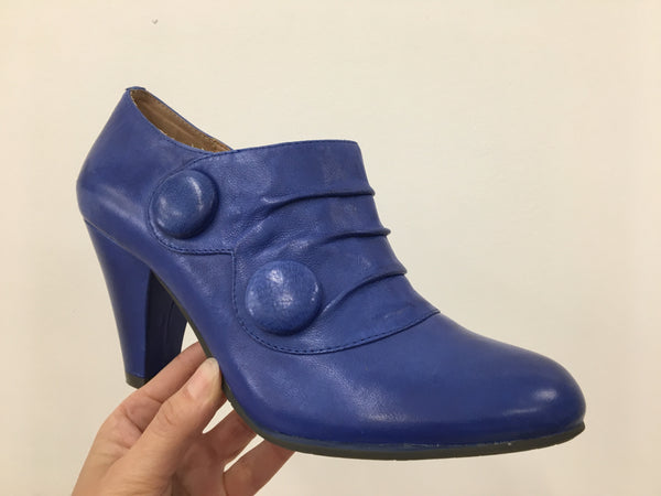 Miz Mooz CoCo Cobalt Blue Leather boot heel SALE