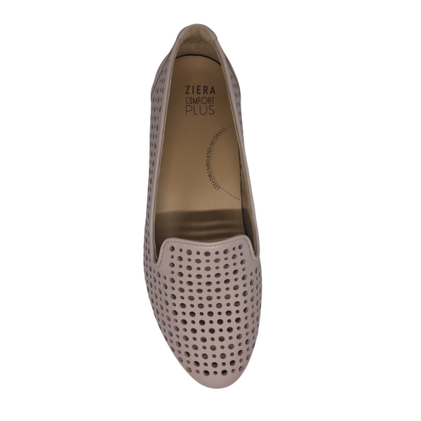 Ziera Cindra Leather ~ Seashell ~ Tan ~ Black