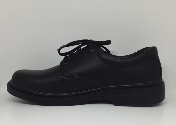 ROC Strobe Senior Black Leather School Shoe