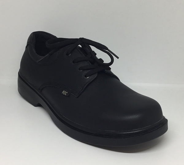 ROC Strobe Senior Black Leather School Shoe