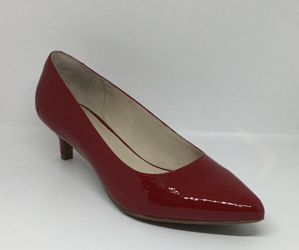 Hush Puppy York Patent Red Kitten Heel