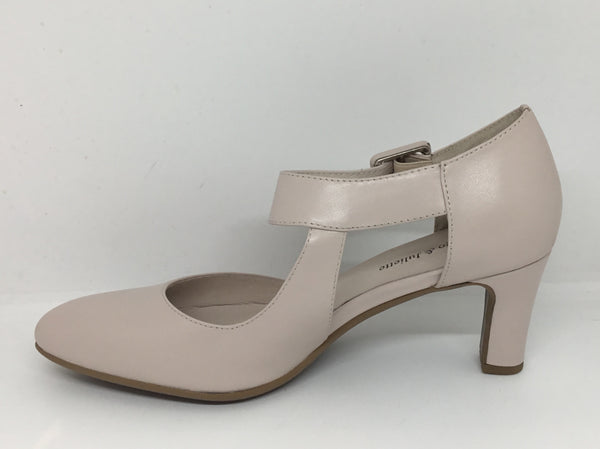 Django & Juliette Trinities Leather Heel ~ White ~ Black ~ Nude