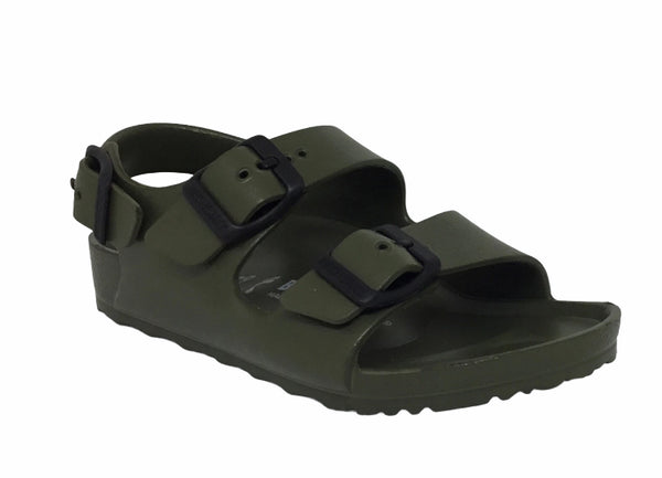 Birkenstock Junior Kids Milano ~ Black ~ Khaki ~ Narrow Fit EVA