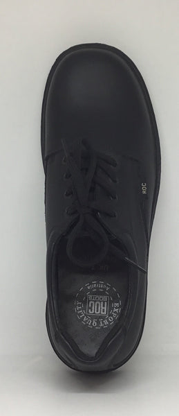 ROC Strobe Senior Black Leather School Shoe