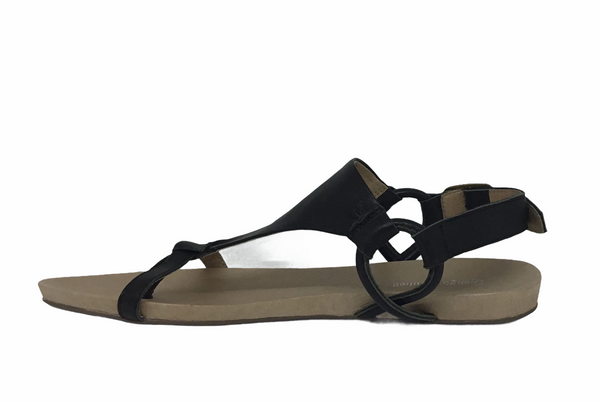 Django & Juliette Bingham Black Leather Sandal