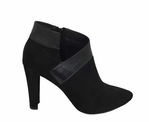 Top End Carmine Black Suede and Leather