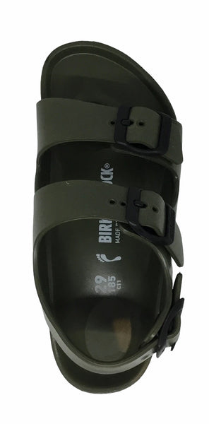 Birkenstock Junior Kids Milano ~ Black ~ Khaki ~ Narrow Fit EVA