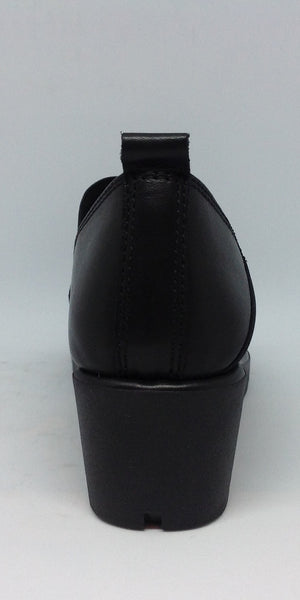 The Flexx Slipslop Black Leather Wedge