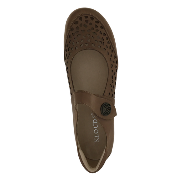 Klouds Nikita ~ Red ~ Tan ~ Leather Mary Jayne Leather Orthotic Friendly